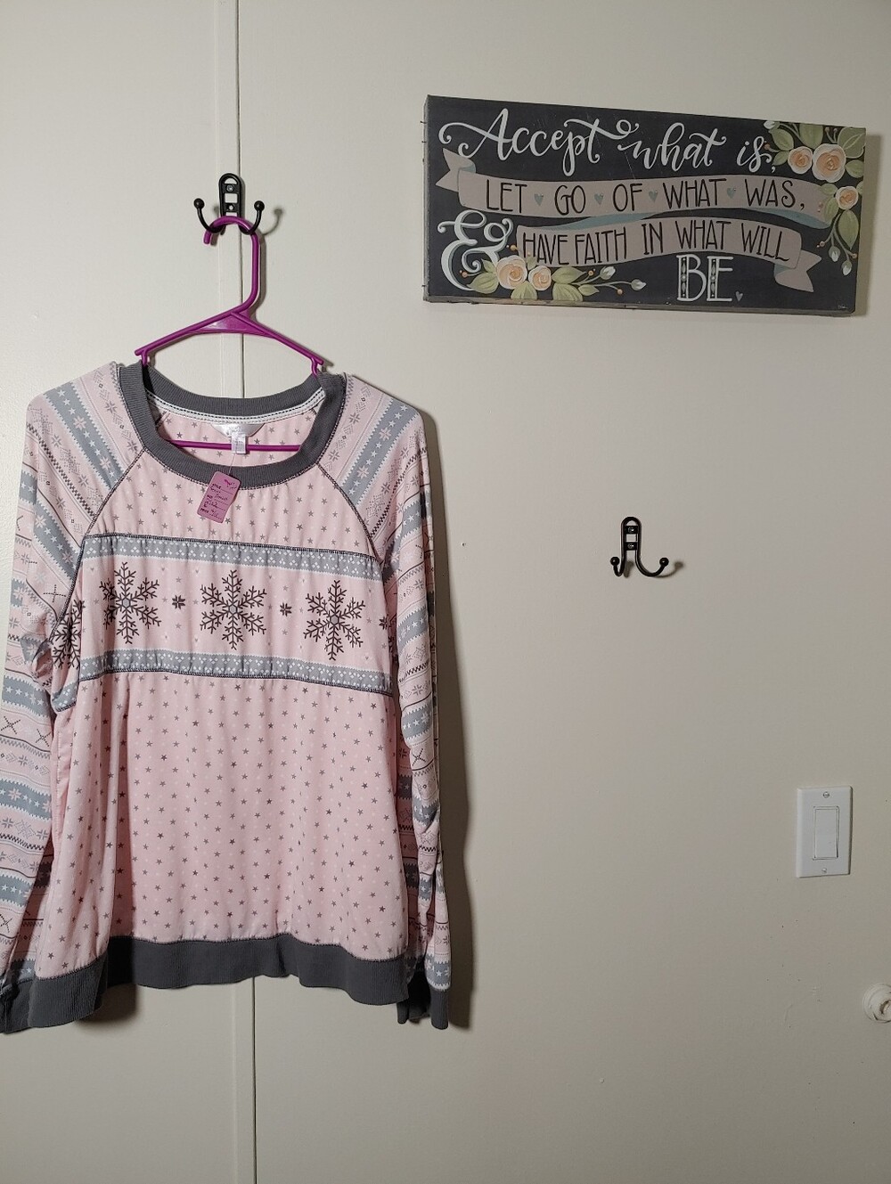 Like New Secret Treasures XL 16/18 Adorable Pink Pj Top